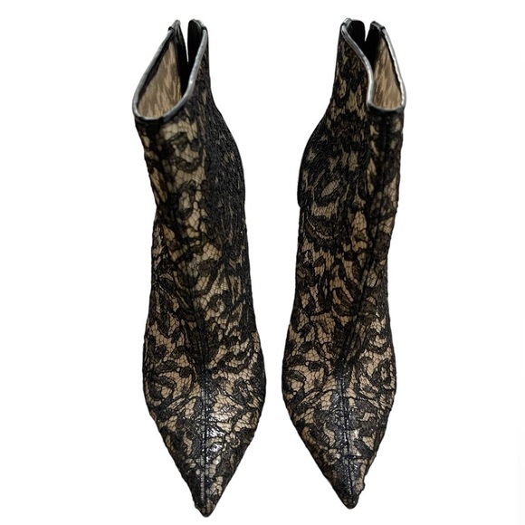 CHRISTIAN LOUBOUTIN Patent Rete Lace Dentelle Psybootie 100 Ankle Boots - Picture 3 of 7
